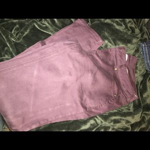 Maroon skinny ankle jegging